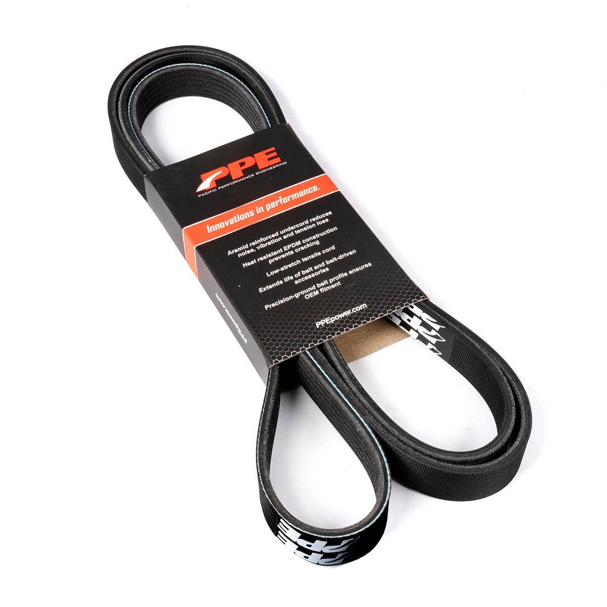 High Performance Heavy Duty Serpentine Belt 2002-2004 GM 6.6 Liter Duramax Single Alternator 130a W/Vacuum Pump PPE