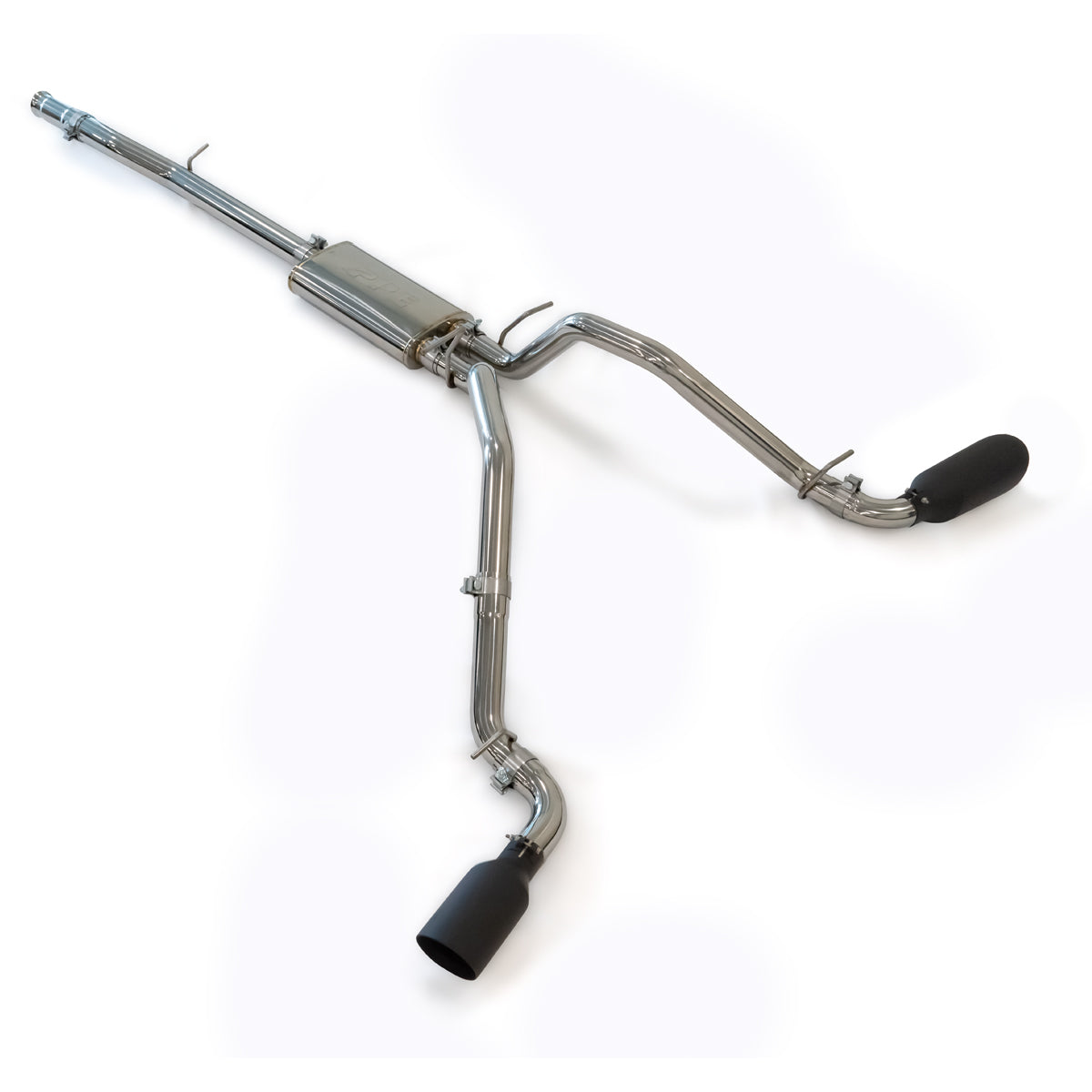 Exhaust Cat Back w/tips Raw/Pol 09-13