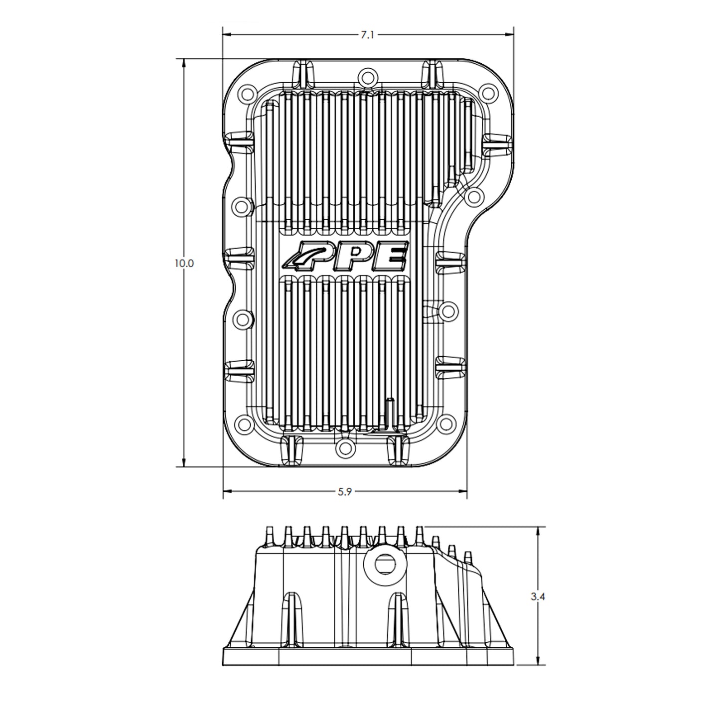 2018-2023 Jeep JL 2.0L Heavy-Duty Cast Aluminum Engine Oil Pan Brushed