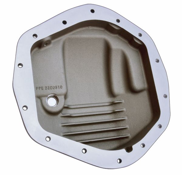 Heavy Duty Cast Aluminum Rear Differential Cover GM/Ram 2500/3500 HD Brushed PPE Diesel