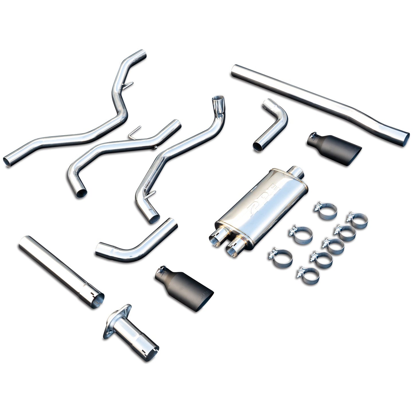Exhaust Cat Back Ford F150 (2009-2014) Raw Tube Black Tips