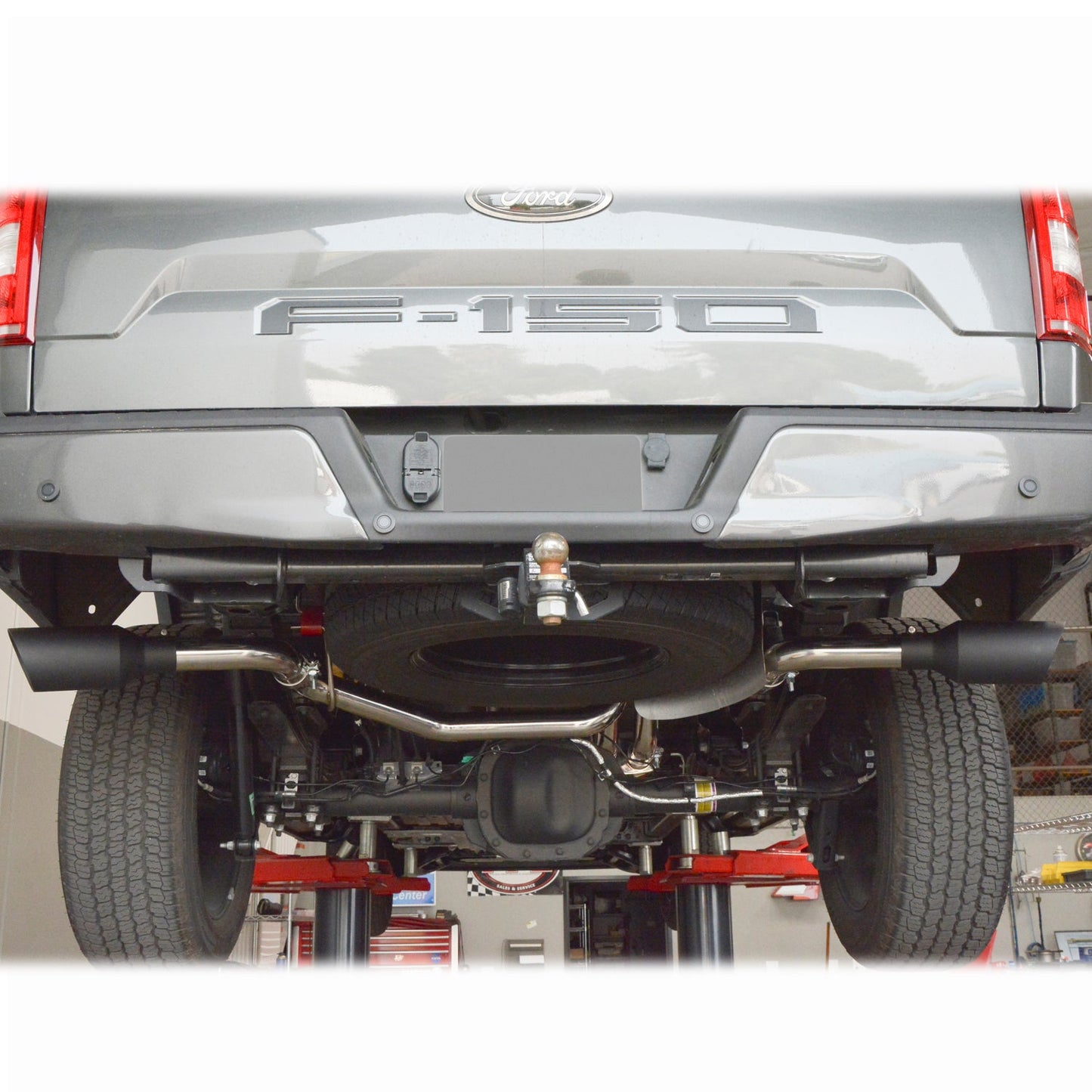 Exhaust Cat Back Ford F150 (2009-2014) Raw Tube Black Tips