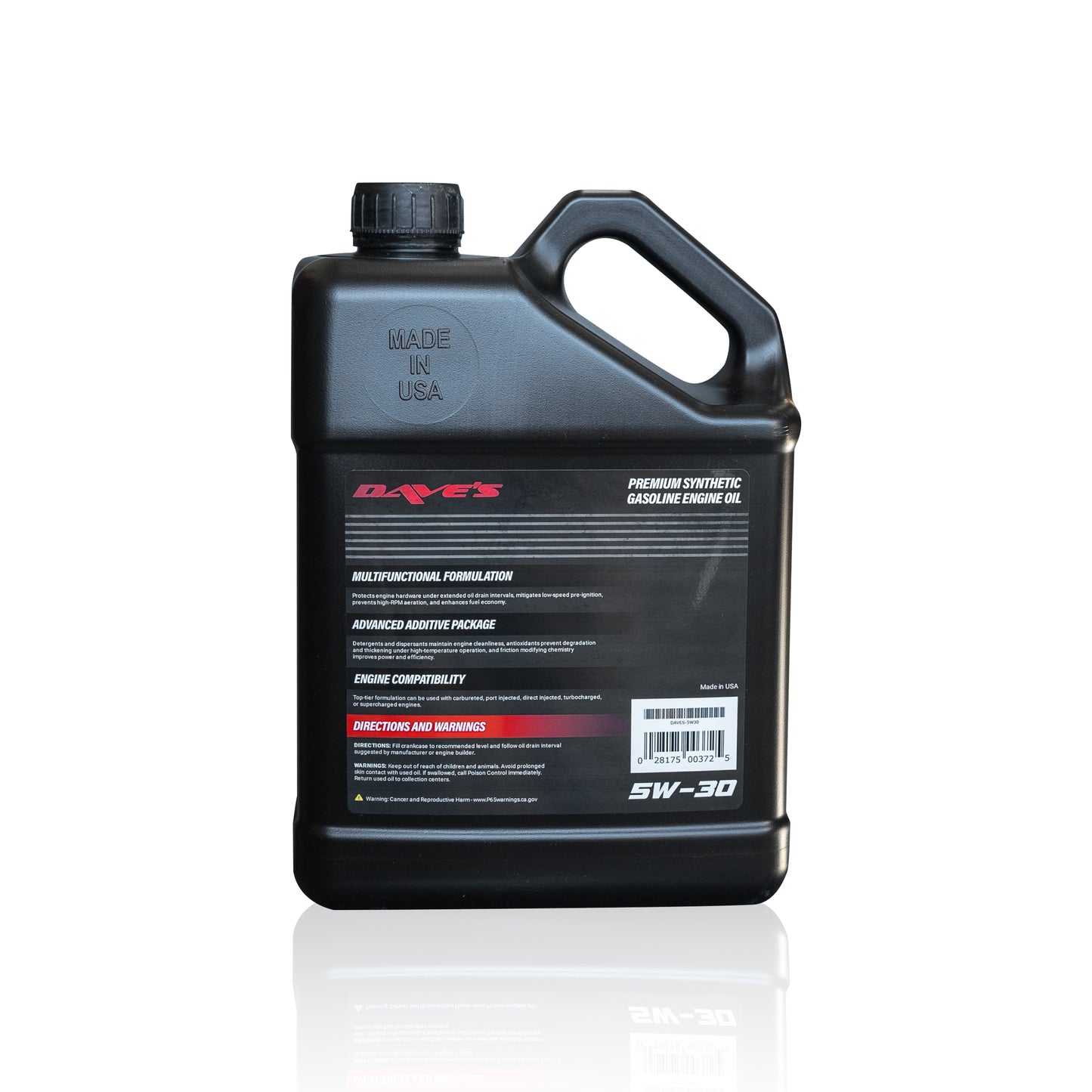 Premium synthetic gasoline engine oil 5W-30 (1 gallon)
