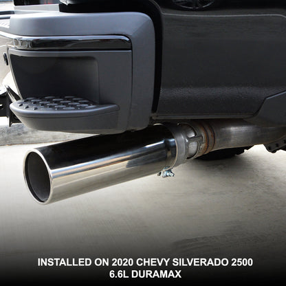 2015-2023 GM 6.6L Duramax 304 Stainless Steel Exhaust Tip (Black)