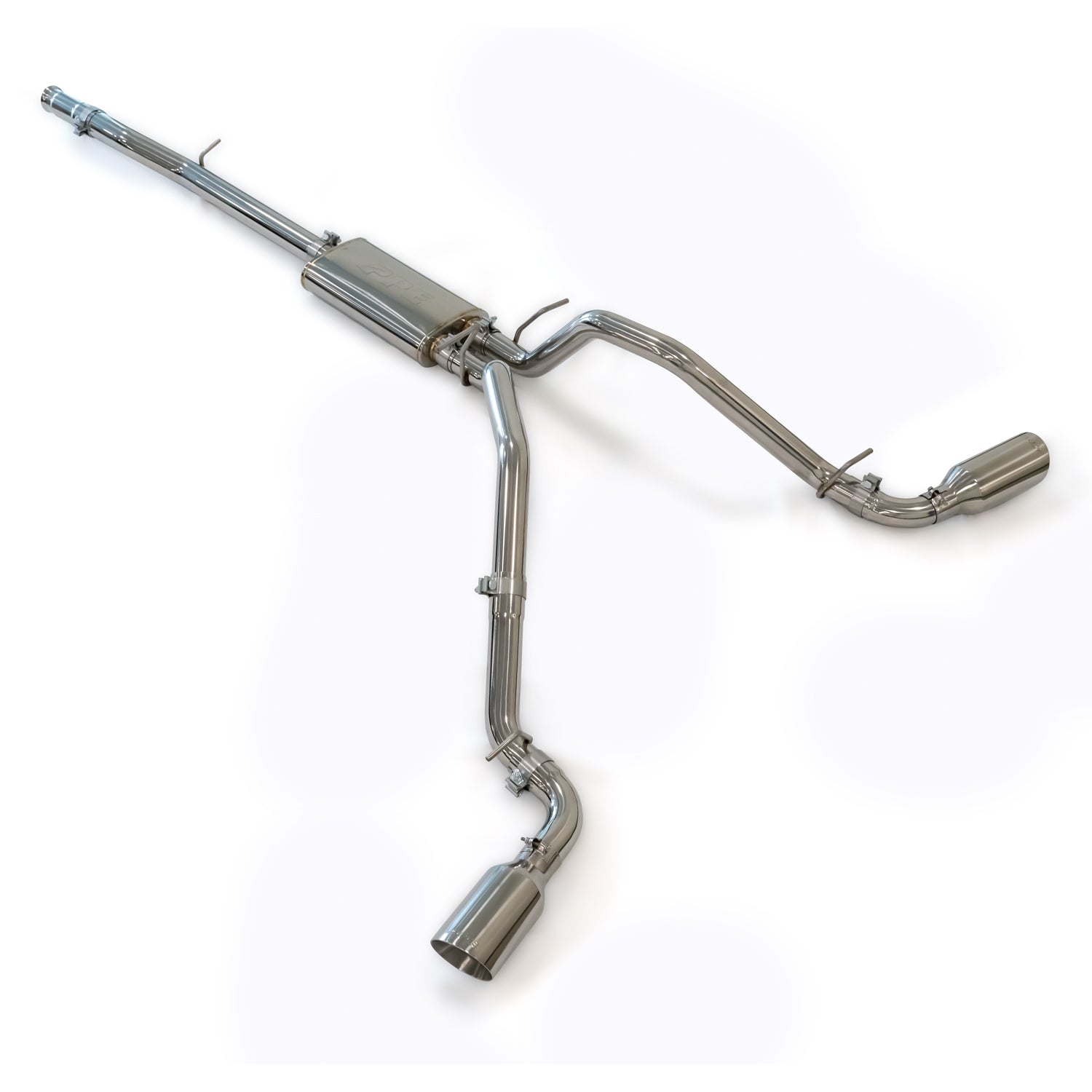 Exhaust Cat Back w/tips Raw/Pol 09-13