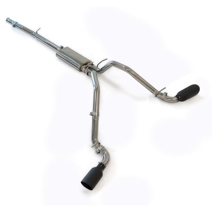 Exhaust Cat Back w/tips Raw/Pol 09-13