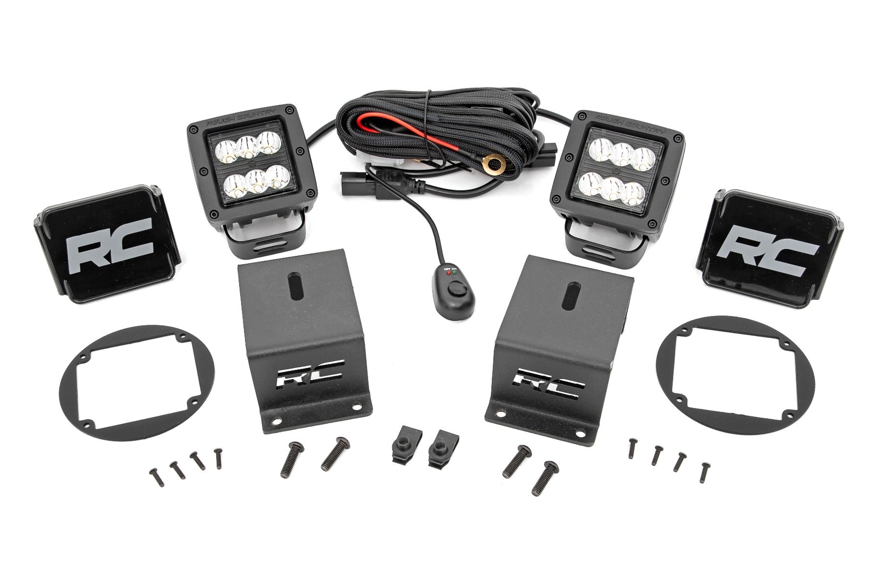 LED Light Kit | Fog Mount | 2" Black Pair | Spot | Subaru Forester 4WD (14-18)