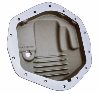 Heavy Duty Cast Aluminum Rear Differential Cover GM/Ram 2500/3500 HD Brushed PPE Diesel