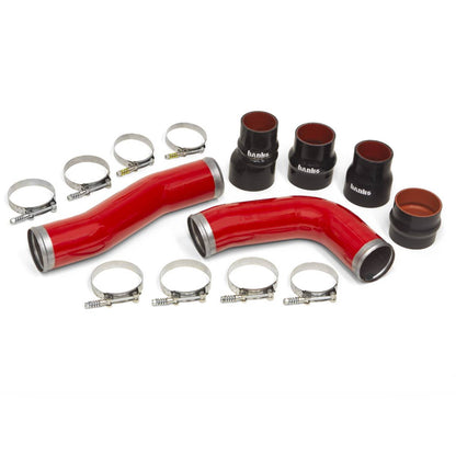 Boost Tube Kit Red Powdercoat 2010-12 Ram 6.7L OEM Replacement Boost Tubes Banks Power