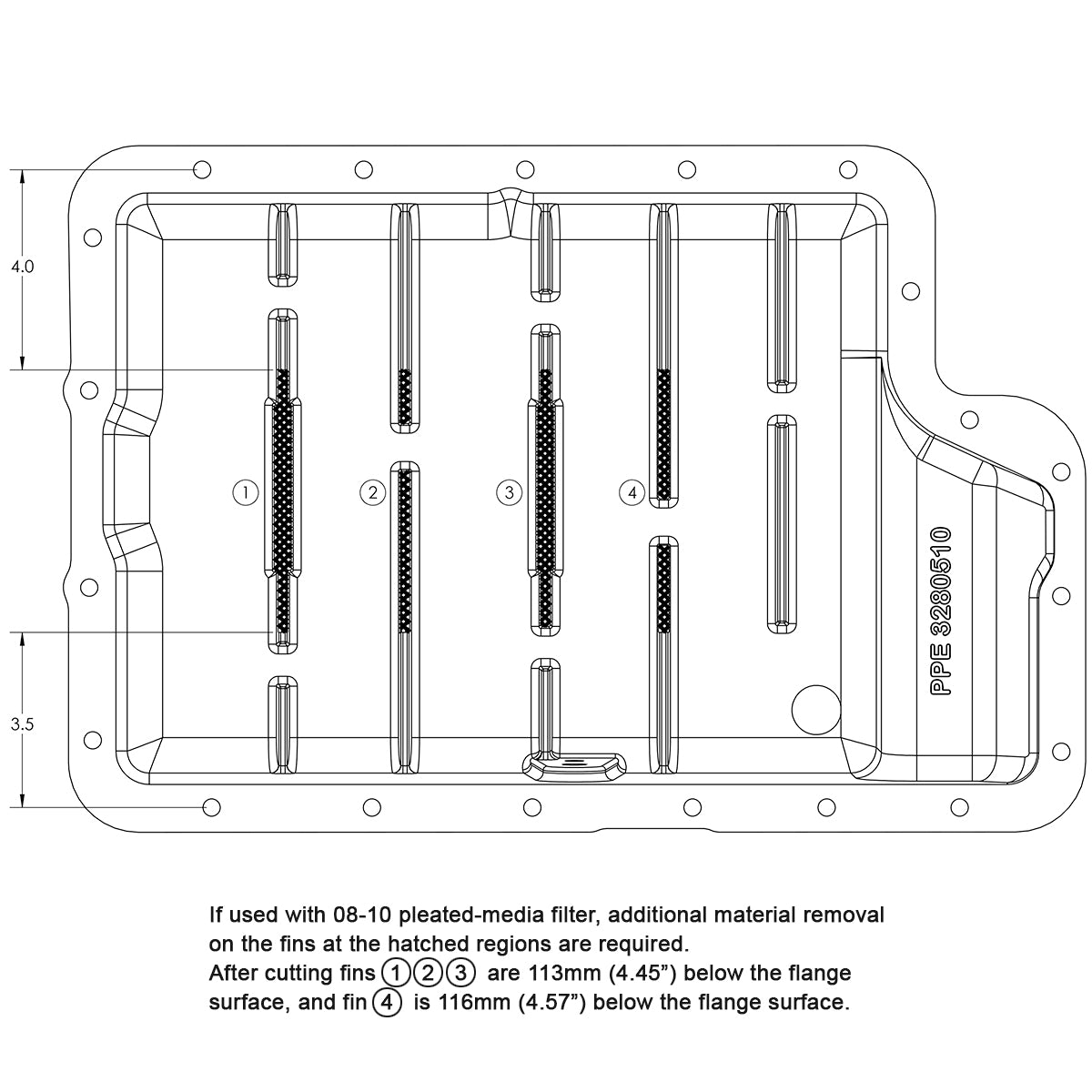 Ford Deep Transmission Pan 5R110 Brushed PPE Diesel