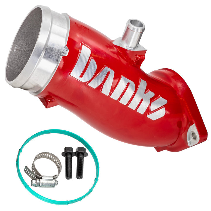 Monster-Ram Turbo Inlet Elbow 17-25 Chevy/GMC 2500/3500 6.6L Duramax L5P Red Powdercoat Banks Power