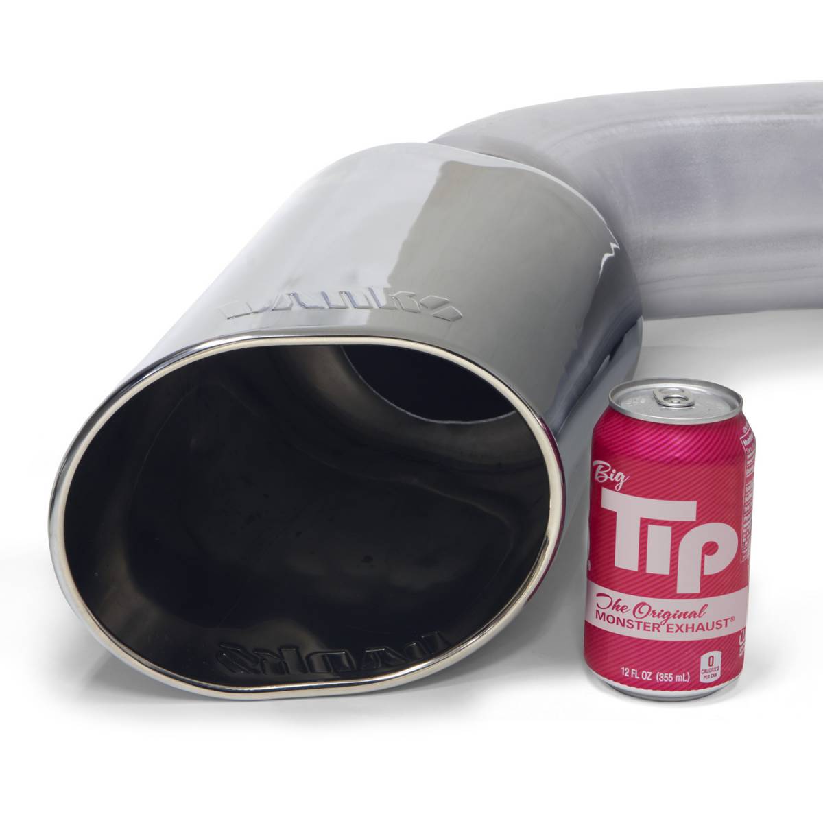 Monster Exhaust System 5-inch Single Exit Chrome Tip 17-24 Ford F250/F350/F450 6.7L Banks Power