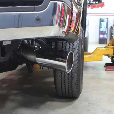 Monster Exhaust System 5-inch Single Exit Chrome Tip 17-24 Ford F250/F350/F450 6.7L Banks Power