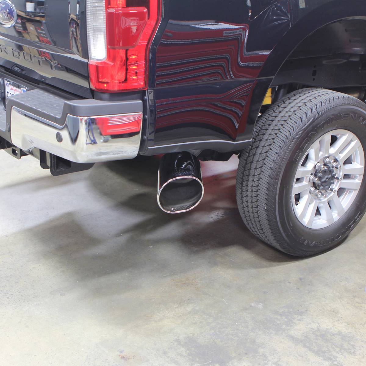 Monster Exhaust System 5-inch Single Exit Chrome Tip 17-24 Ford F250/F350/F450 6.7L Banks Power