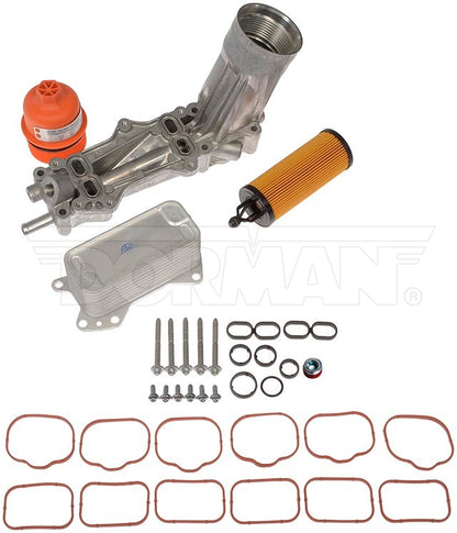 Upgraded Aluminum Engine Oil Filter Housing With Oil Cooler And Filter (Dorman OE FIX)