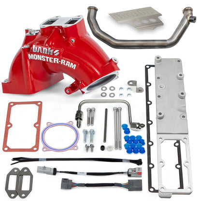 Monster-Ram Intake 2007.5-12 RAM 3500-5500 Chassis Cab 6.7L Red Powdercoat Banks Power (EXPECT ORDER TO SHIP IN 4-6 WEEKS.) 42806-R