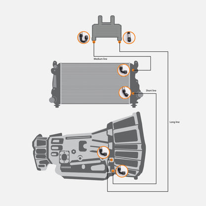 2015-2016 GM 2500/3500 Duramax Heavy Duty Replacement Transmission Cooler Lines