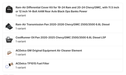 Upgraded Maintenance Bundle with Banks Ultimate Cooling package