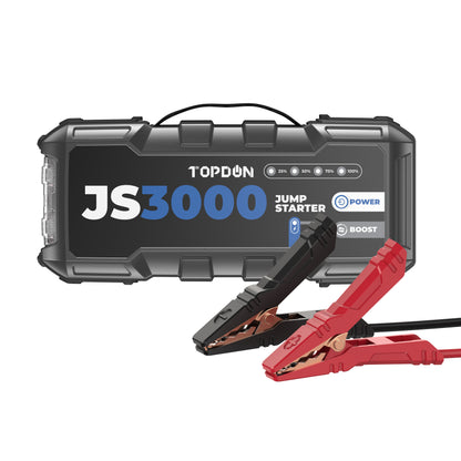 JumpSurge3000: 3000 Peak Amp Battery Jumpstarter, Power Bank, & Flashlight