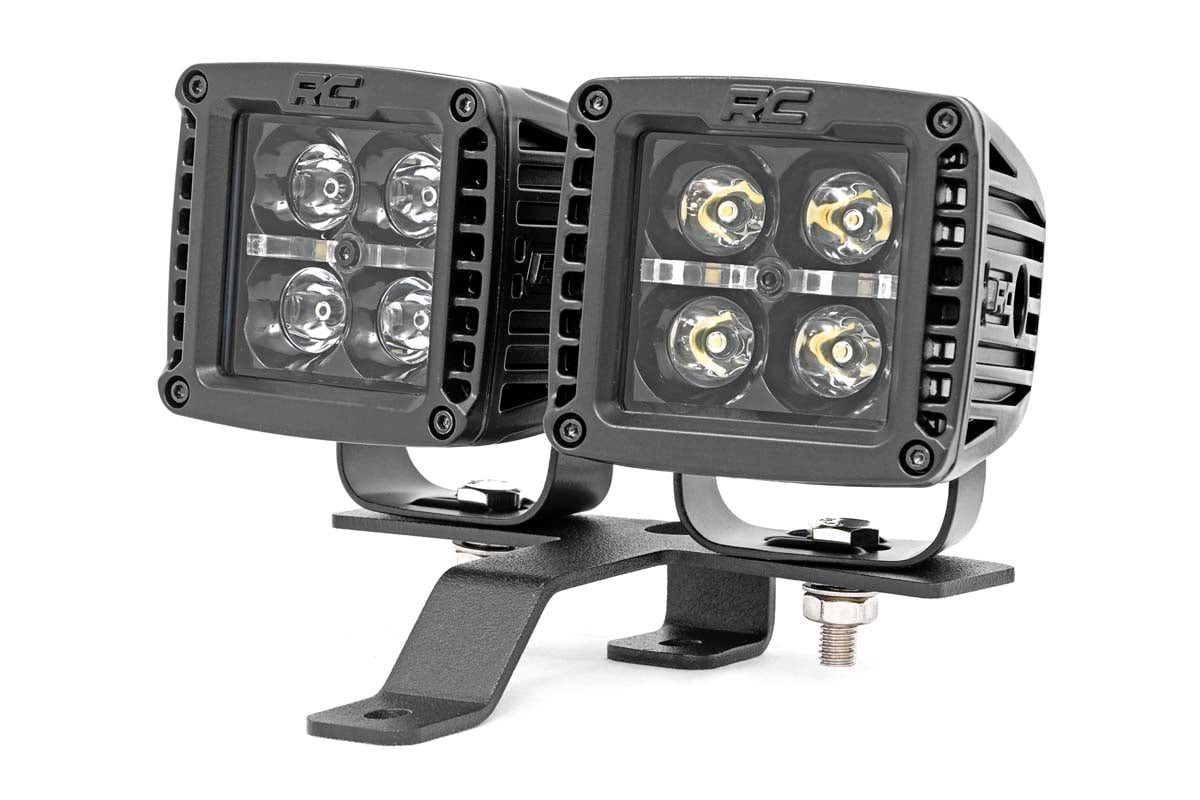 LED Light Kit | Quad | Cowl Mount | 2" Black | Amber DRL | Jeep Gladiator JT/Wrangler JL (18-24)