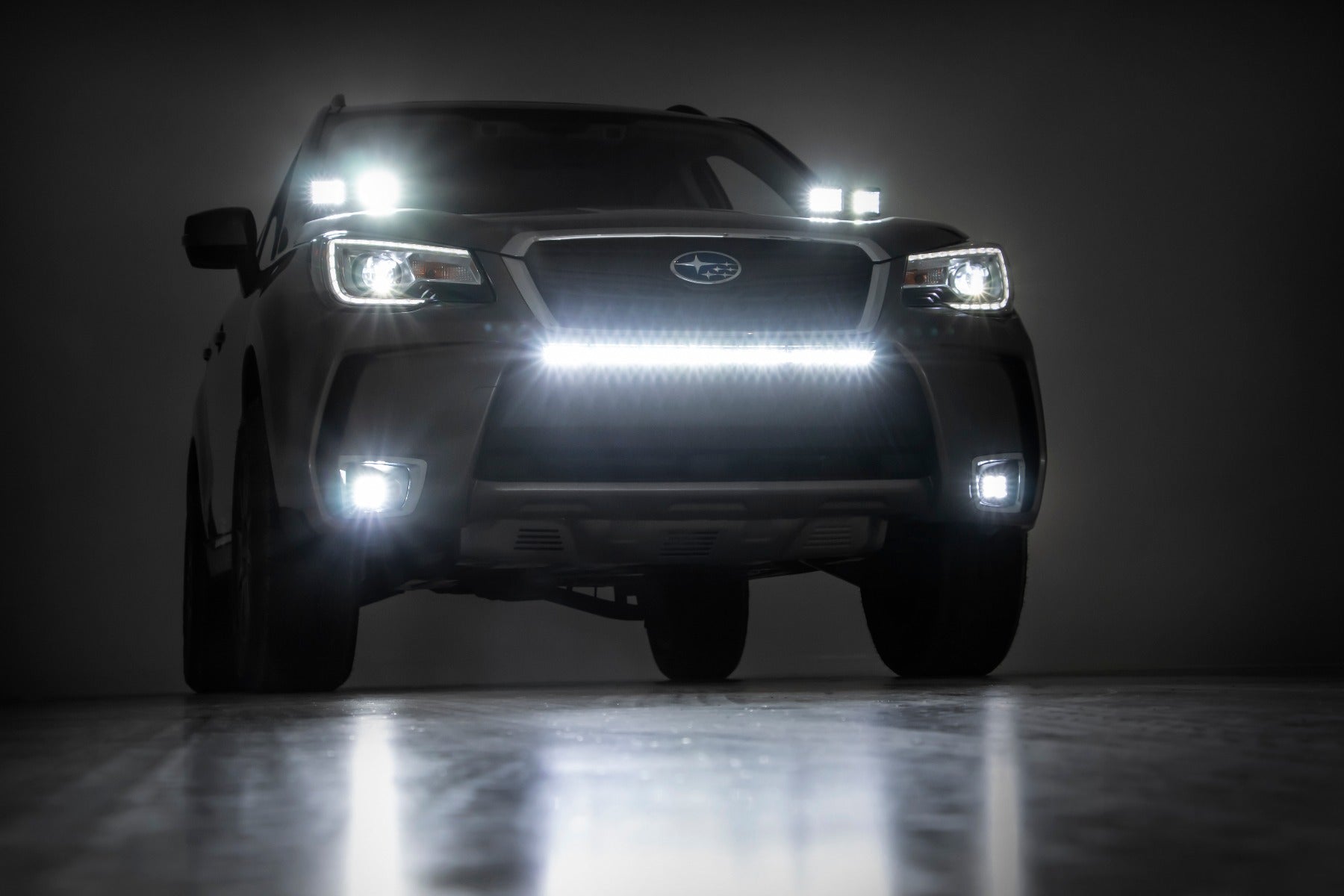 LED Light Kit | Fog Mount | 2" Black Pair | Spot | Subaru Forester 4WD (14-18)