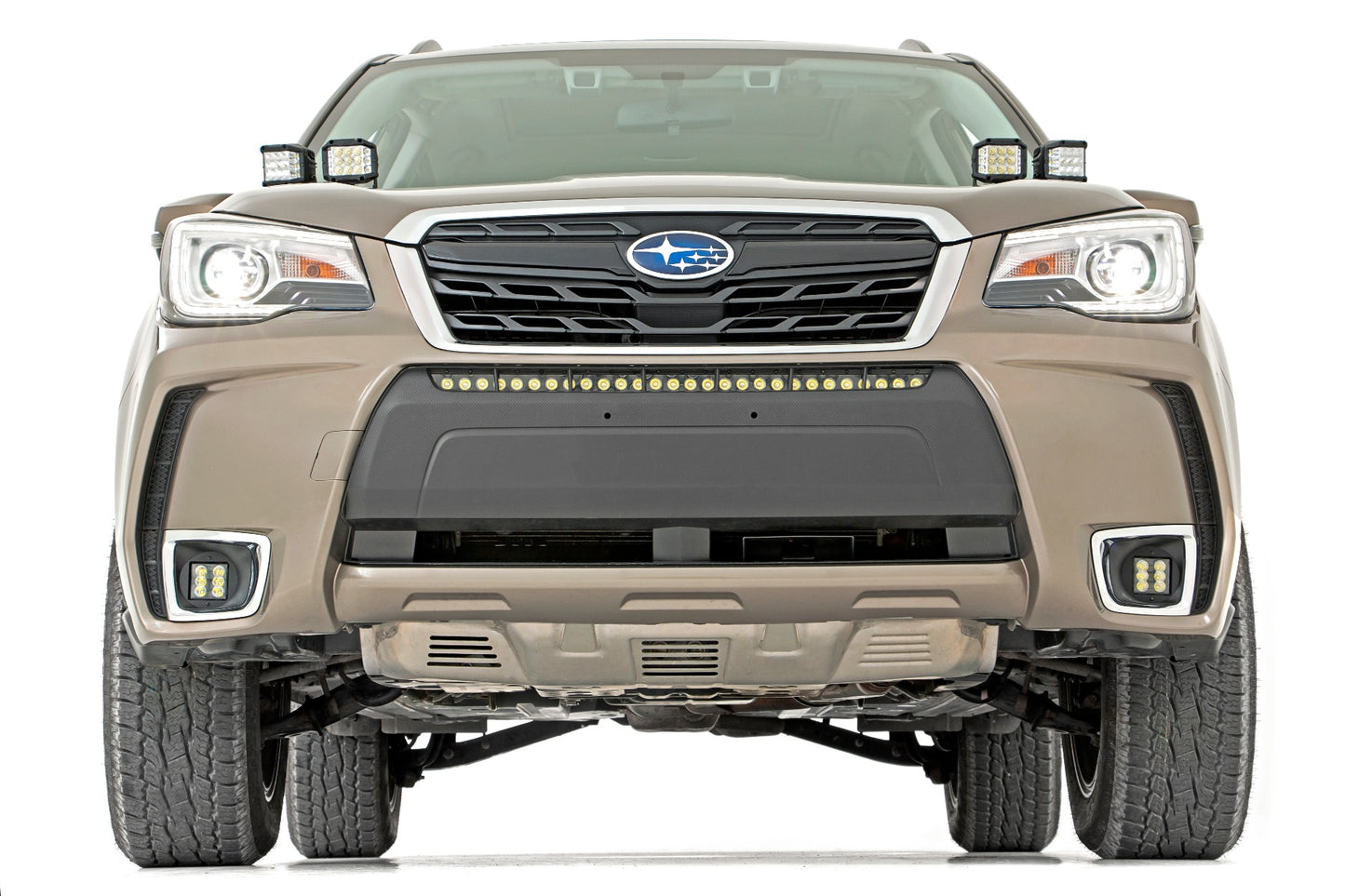 LED Light Kit | Fog Mount | 2" Black Pair | Spot | Subaru Forester 4WD (14-18)