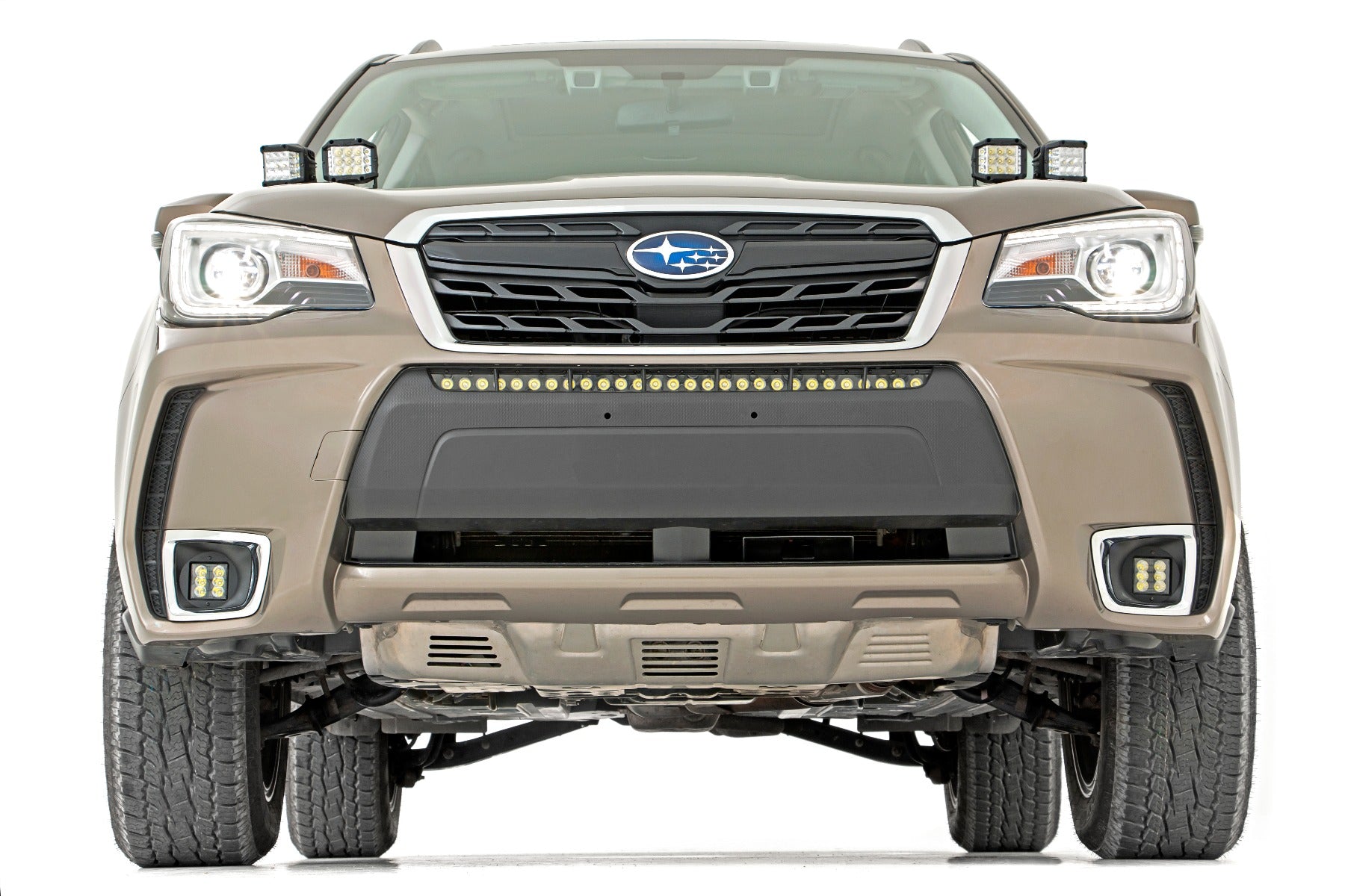 LED Light Kit | Fog Mount | 2" Black Pair | Spot | Subaru Forester 4WD (14-18)