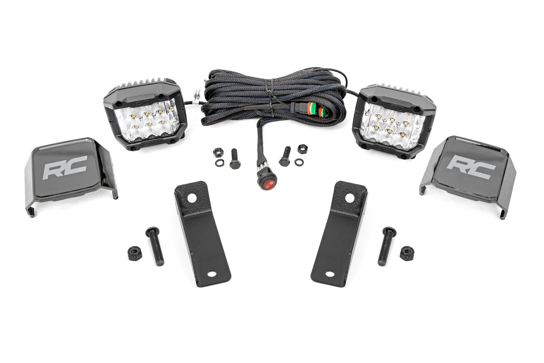 LED Light Kit | Rear Mount | 2" Chrome Pair | Wide Angle | Can-Am Maverick Sport