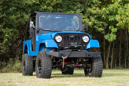 LED Light Kit | Hood Mount | 30" Black Single Row | White DRL | Mahindra Roxor