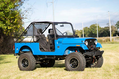 LED Light Kit | Hood Mount | 30" Black Single Row | White DRL | Mahindra Roxor